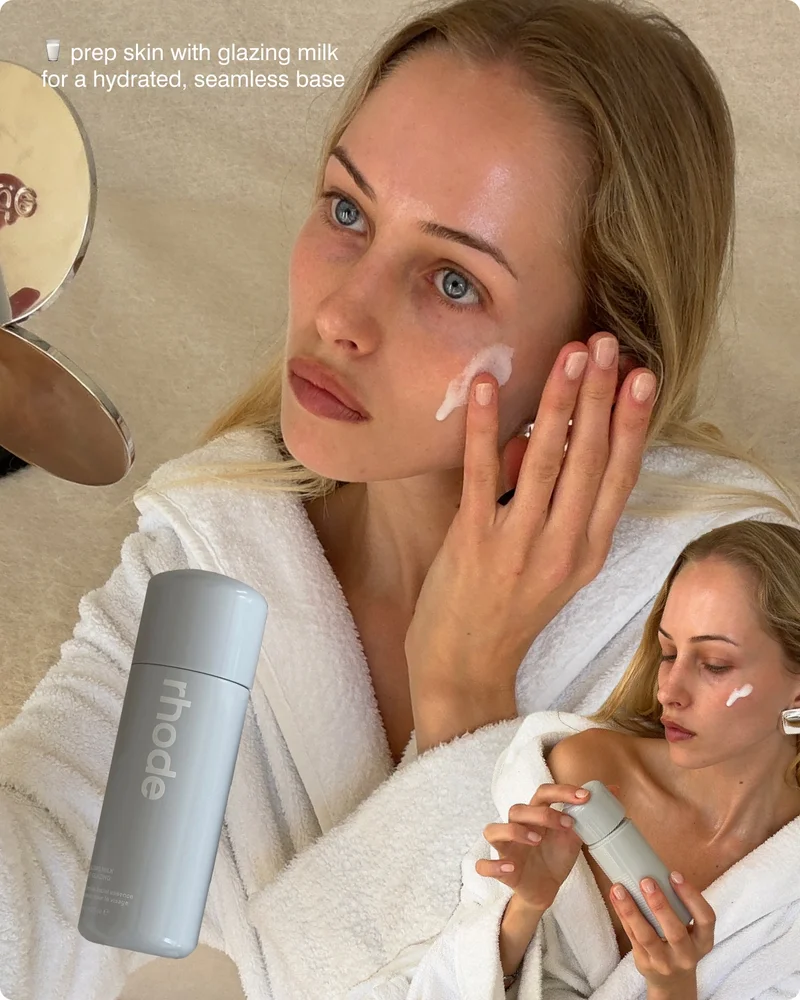 🥛 prep skin with glazing milk for a hydrated, seamless base