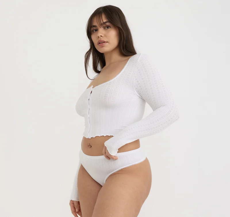 Image of Pointelle Thong