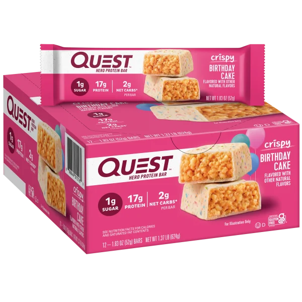 Crispy Birthday Cake Hero Protein Bar