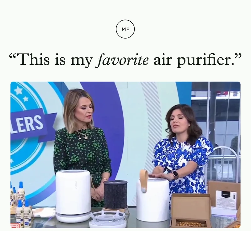 "This is my favorite air purifier."