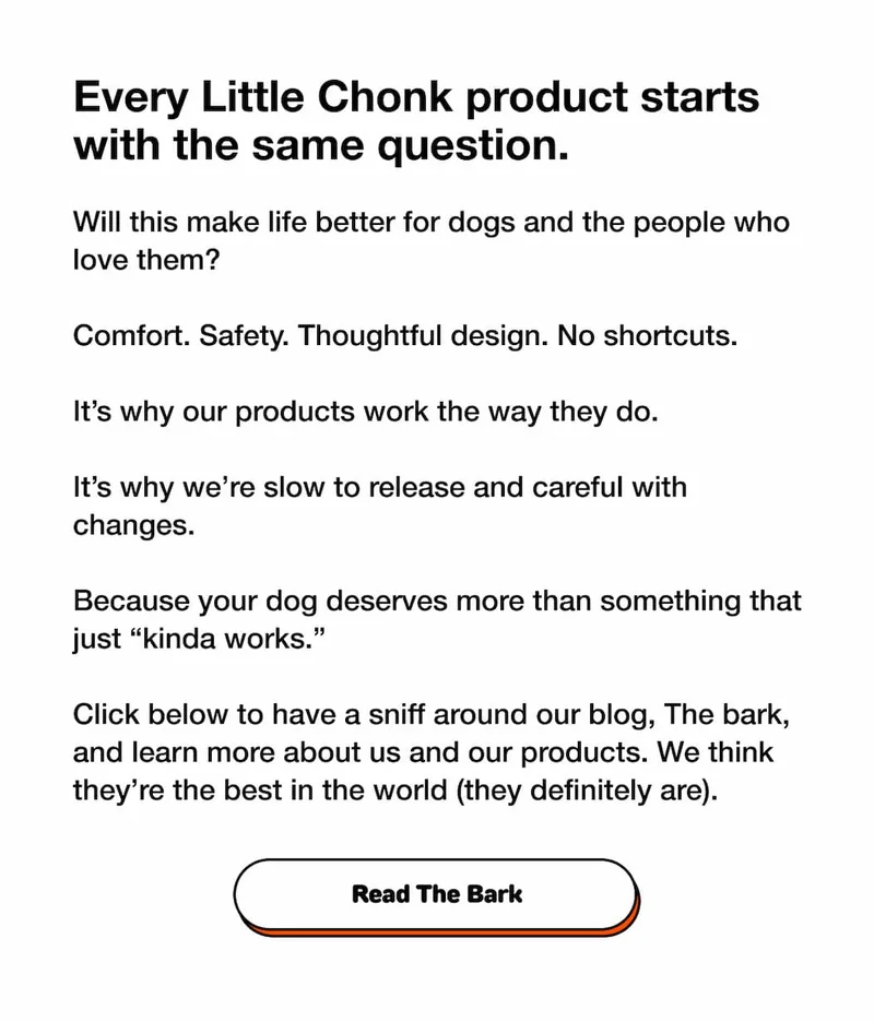 Every Little Chonk product starts with the same question.