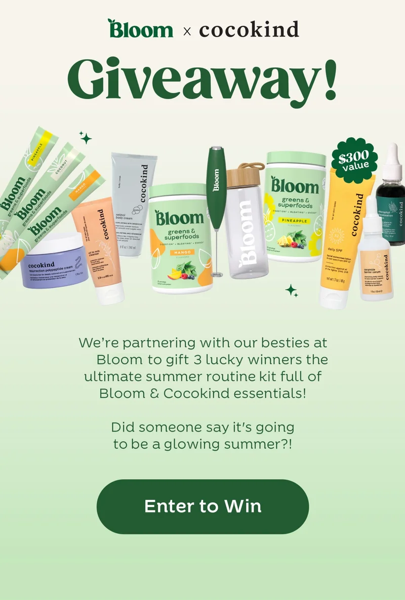 Bloom x cocokind Giveaway!