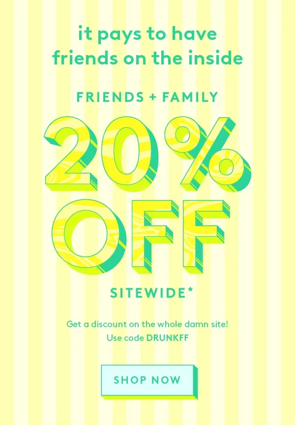 20% off hero + shop cta