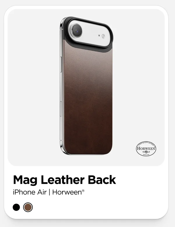 Mag Leather Back. iPhone 17 Series | Rustic Brown Horween