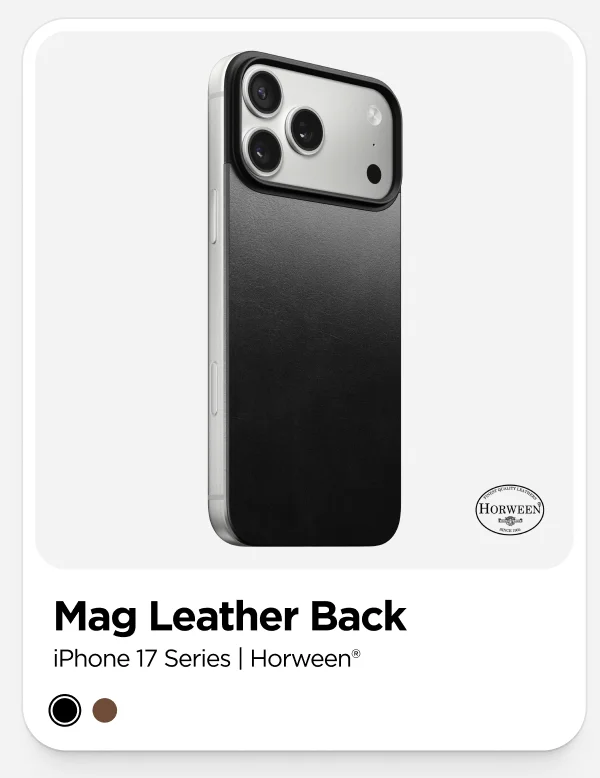 Mag Leather Back. iPhone 17 Series | Black Horween