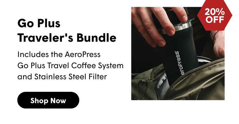 Go Plus  Traveler's Bundle Includes the AeroPress  Go Plus Travel Coffee System and Stainless Steel Filter [SHOP NOW]