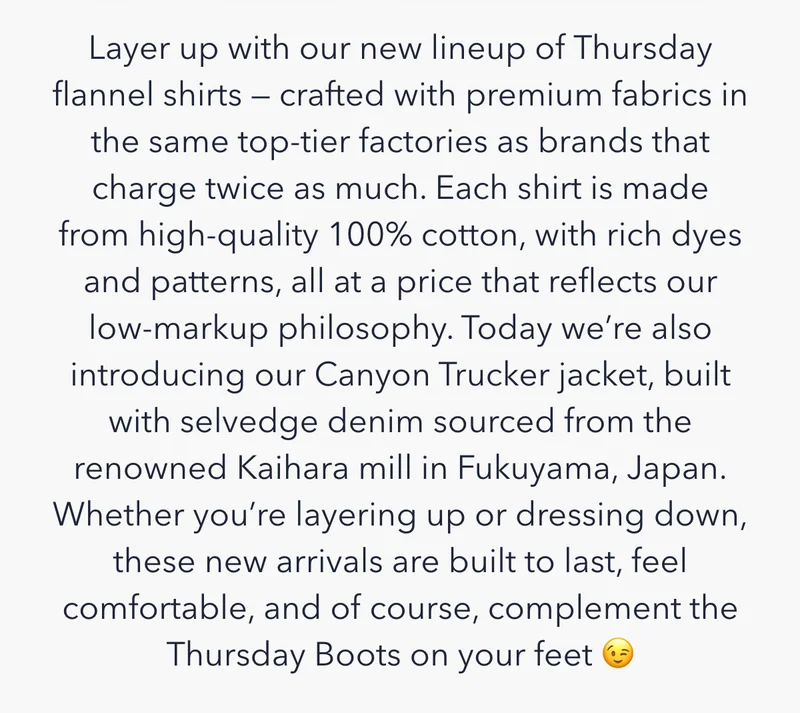 Thursday Flannel Shirts