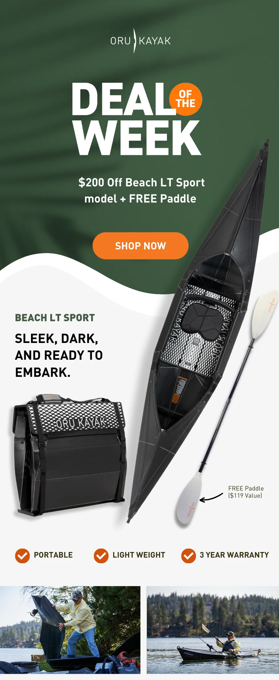 New Deal of the Week: $200 off Beach LT Sport + Free Paddle! We're celebrating 1 year of Beach LT Sport