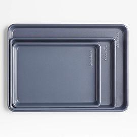 Crate & Barrel Slate Blue Baking Sheets, Set of 3