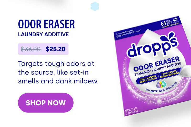 ODOR ERASER LAUNDRY ADDITIVE $36.00   $25.20 Targets tough odors at the source, like set-in smells and dank mildew. SHOP NOW