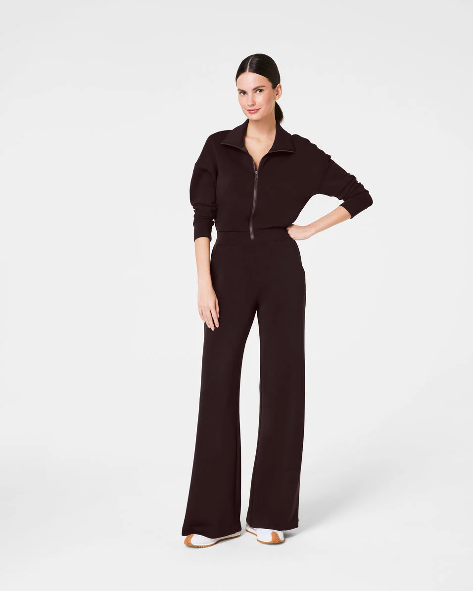 Image of Spanx Women's AirEssentials Long Sleeve Wide Leg Jumpsuit
