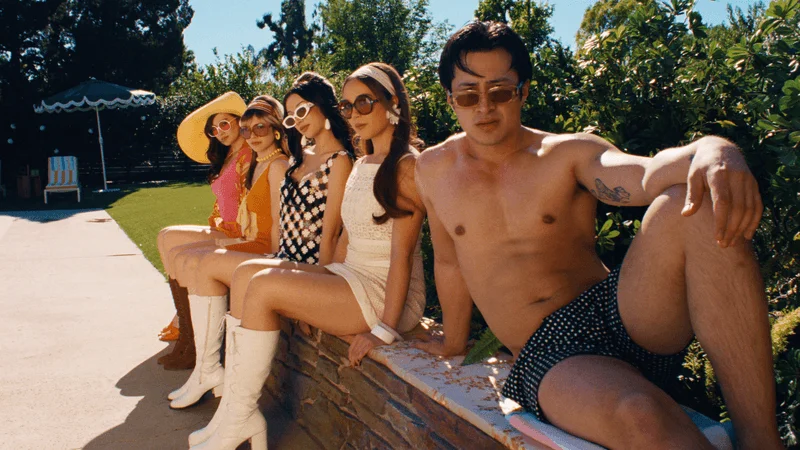 Lola Tung, Alysa Liu, Megan Skiendel, Laufey, and Hudson Williams in “Madwoman,” directed by Warren Fu