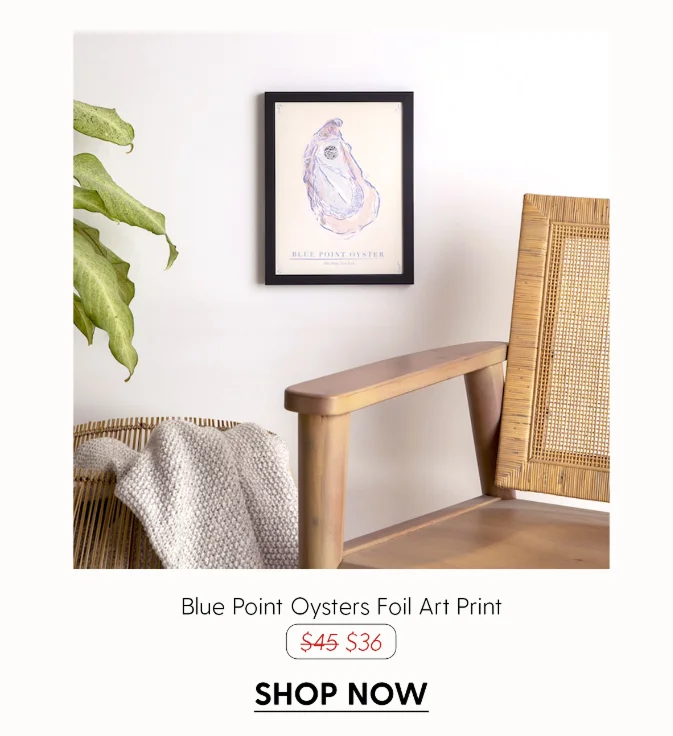 Blue Point Oysters - Limited Edition Foil Art Print