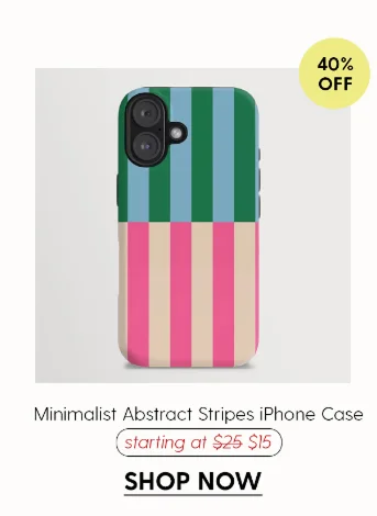 Modern Minimalist Abstract Stripes iPhone Case