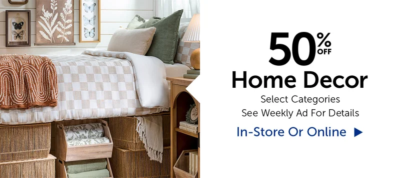 50% Off Home Decor - Select Categories