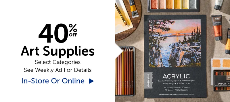 40% Off Art Supplies - Select Categories