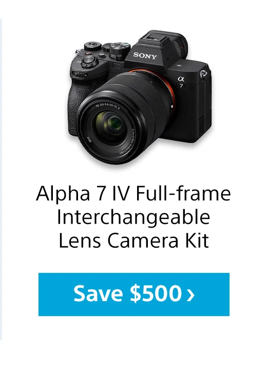 Alpha 7 IV Full-frame Interchangeable Lens Camera Kit | Save $500