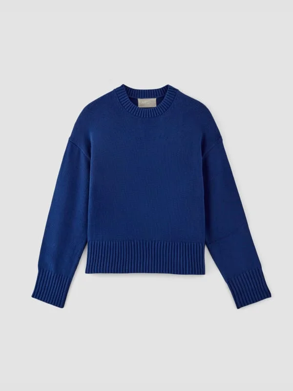 [image]Cotton Merino Cable Crew