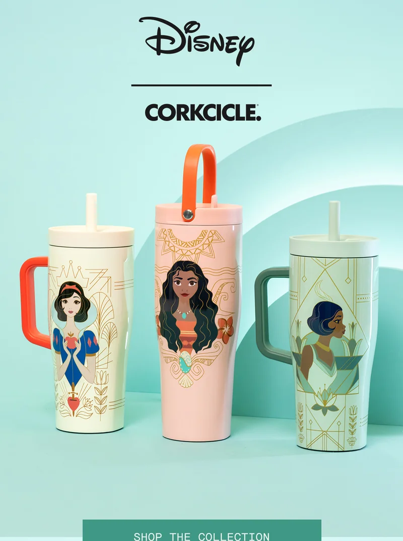 Shop New Moana, Tiana, and Snow White inspired drinkware!