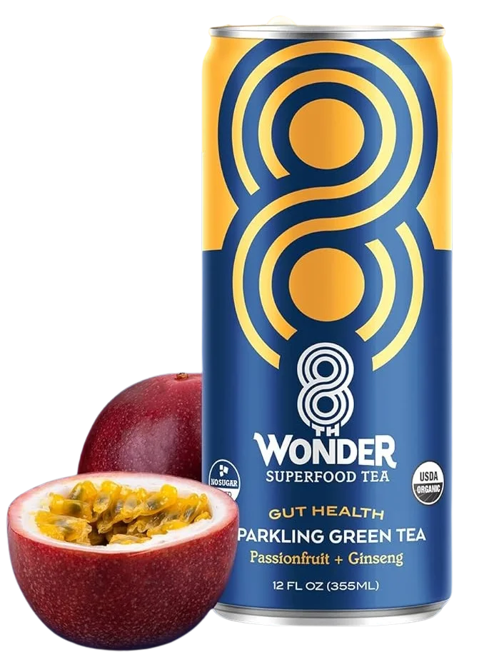 Image of 8th Wonder Superfood Tea Passionfruit + Ginseng Sparkling Green Tea