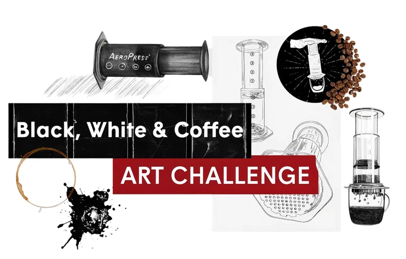 Black, White & Coffee Art Challenge