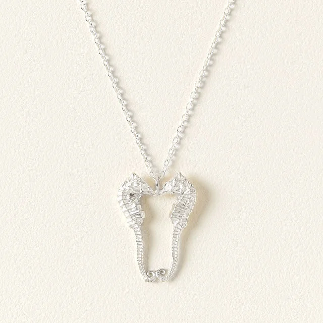Kissing Seahorses Necklace