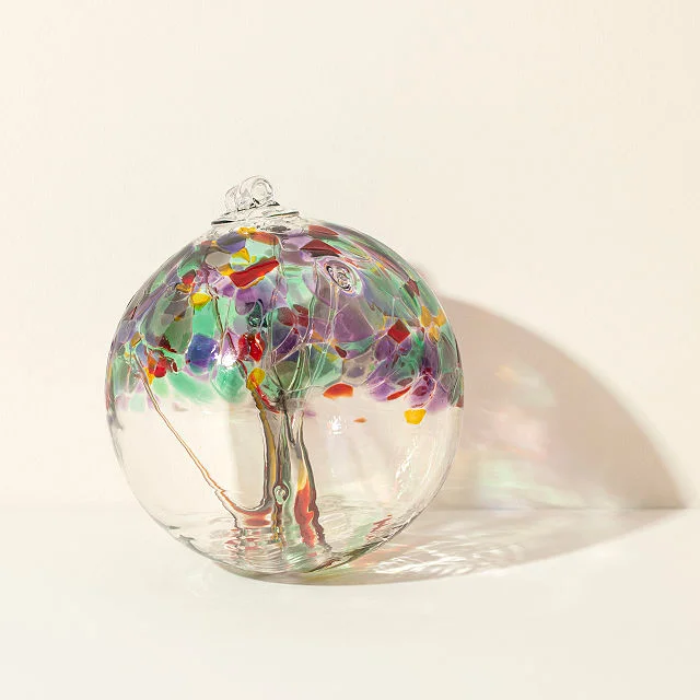 Tree of Remembrance Recycled Glass Globe