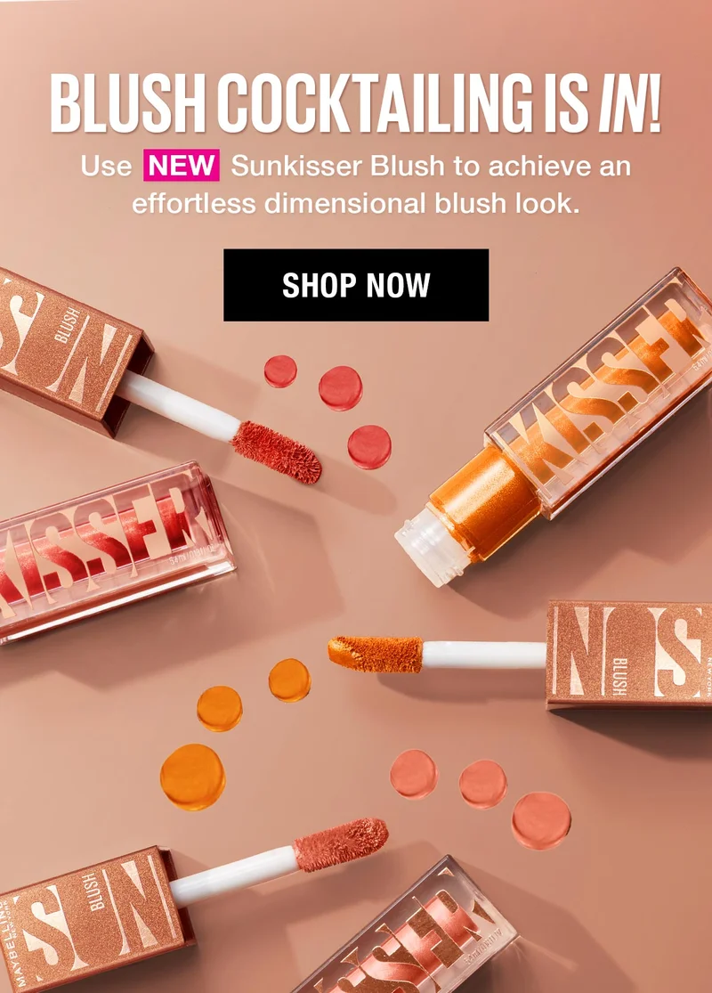 Blush Cocktailing is IN! Use NEW Sunkisser Blush to achieve an effortless dimensional blush look