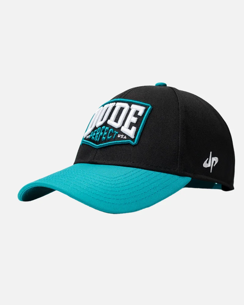 Image of OG Varsity Snapback (Black/Teal)