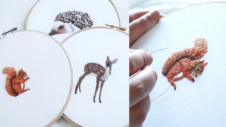 Stitching Woodland Creatures 101: Exploring Texture in Hand Embroidery