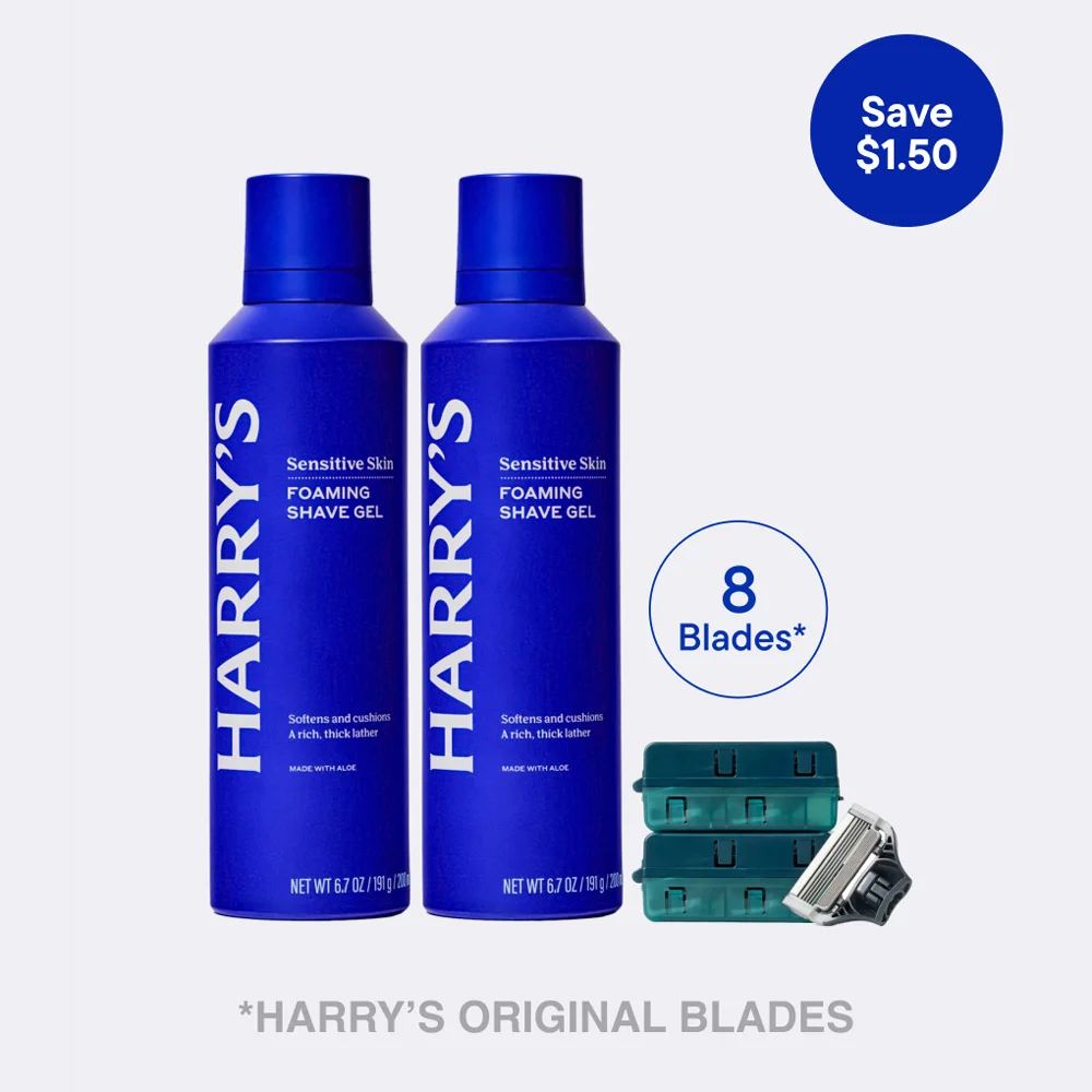 8 Original Blades + 2 Foaming Shave Gels. Save $1.50