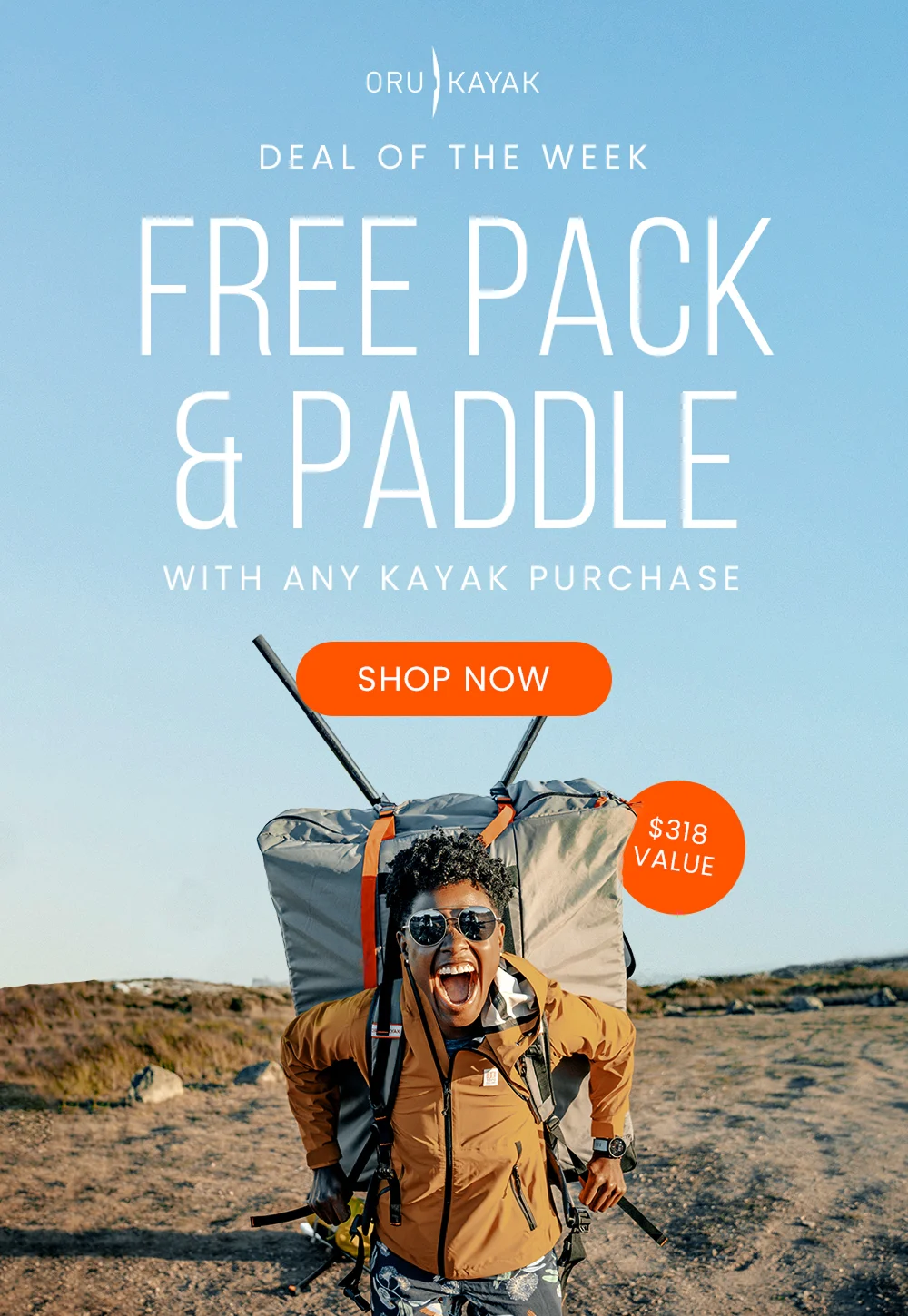 Free Pack & Paddle With Any Kayak purchase
