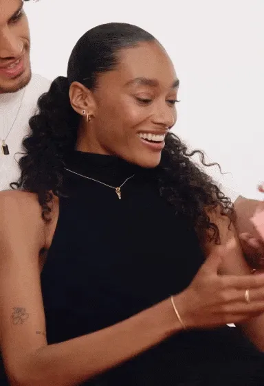 Model wearing Pandora jewelry