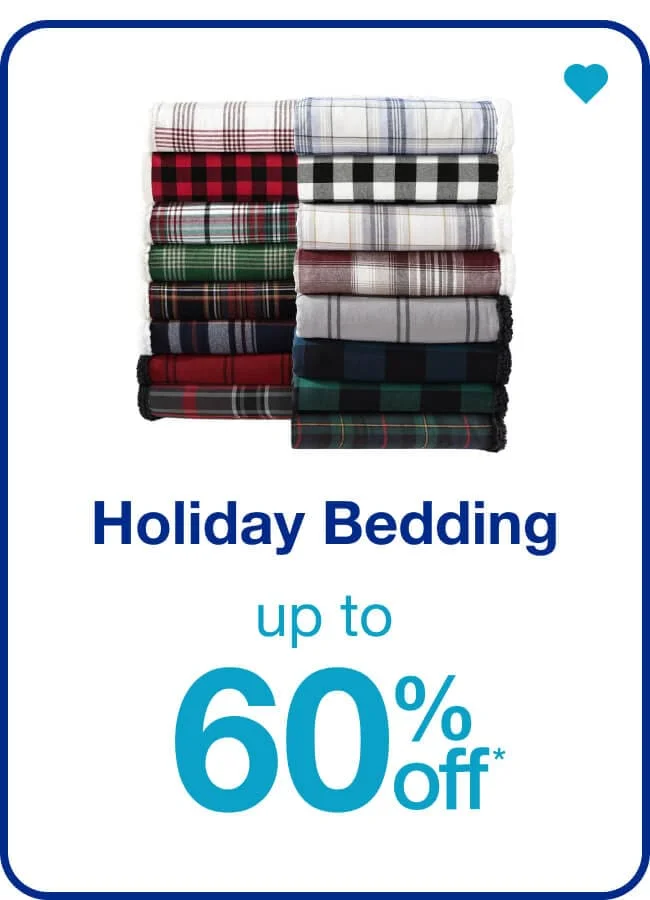 Holiday Bedding - up to 60% off