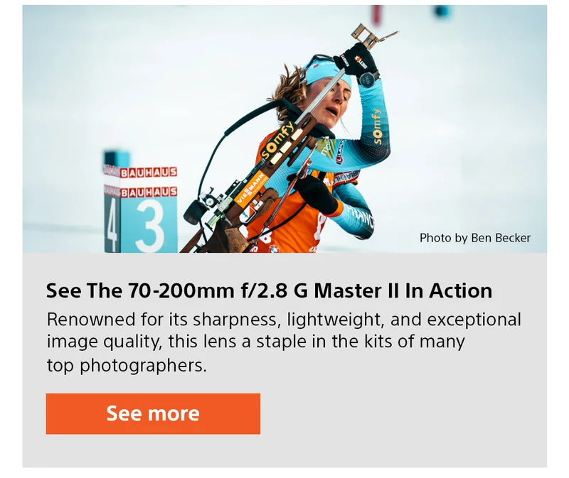 See the 70-200mm f/2.8 G Master II in action | Renowned for its sharpness, lightweight, and exceptional image quality, this lens a staple in the kits of many top photographers. See more