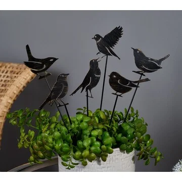 Garden Reflections Set of 6 Birds Decorative Plant Picks