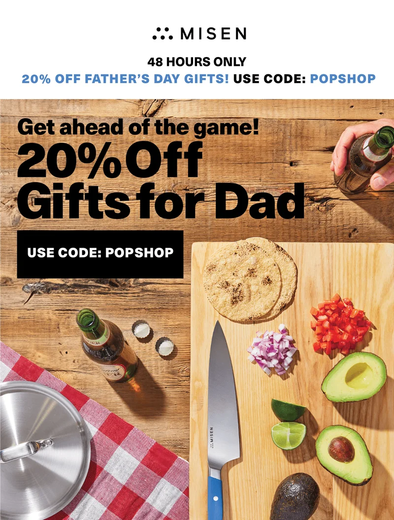 Get ahead of the game! 20% Off Gifts for Dad. Use code: POPSHOP
