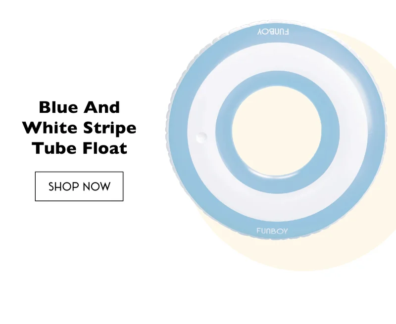 Blue And White Stripe Tube Float