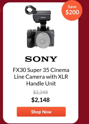 Sony FX30 Super 35 Cinema Line Camera with XLR Handle Unit