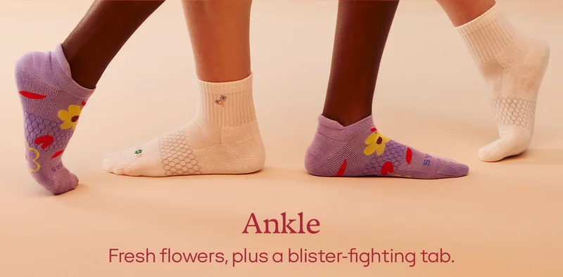 Ankle. Fresh flowers, plus a blister-fighting tab.