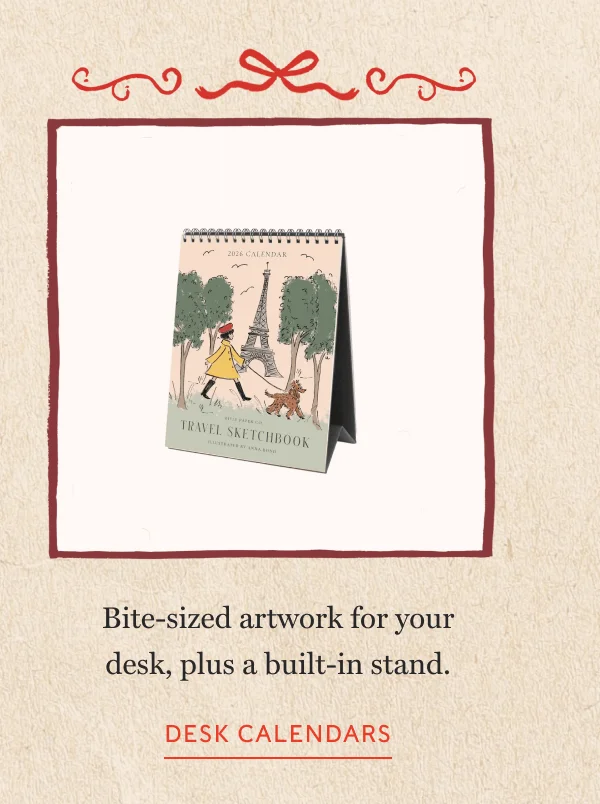 Bite-sized artwork for your desk, plus a built-in stand. | DESK CALENDARS