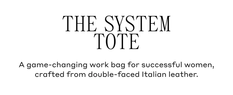 A game-changing work bag for successful women, crafted from double-faced Italian leather.