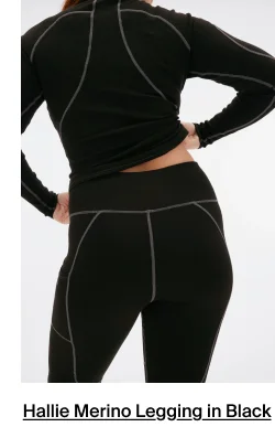 Hallie Midweight Merino Legging in Black