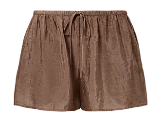 Semi-Sheer Golden Hour Mid-Rise Short - brown