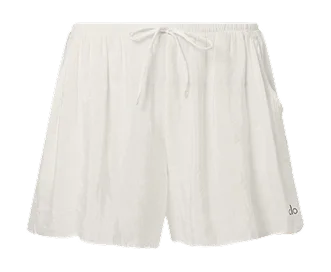 Semi-Sheer Golden Hour Mid-Rise Short - ivory