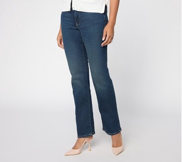 NYDJ High-Rise Marilyn Straight-Leg Jeans