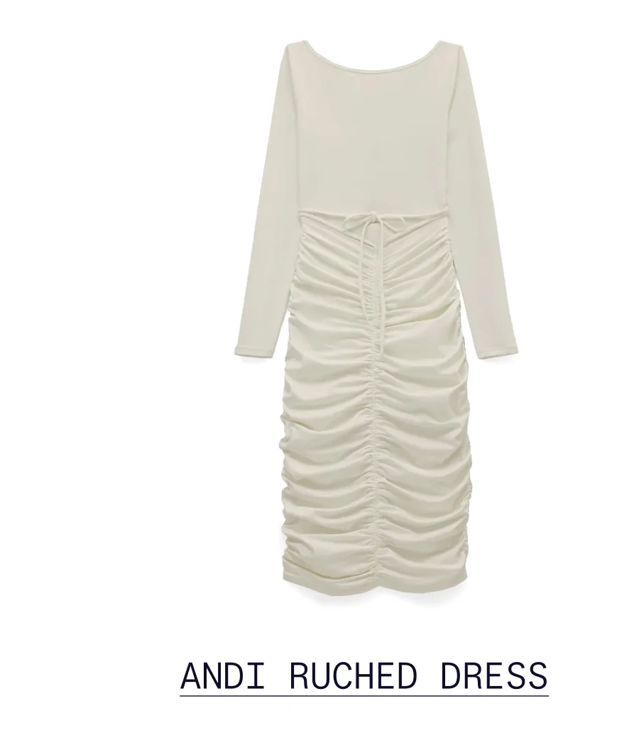 Andi Ruched Midi Dress