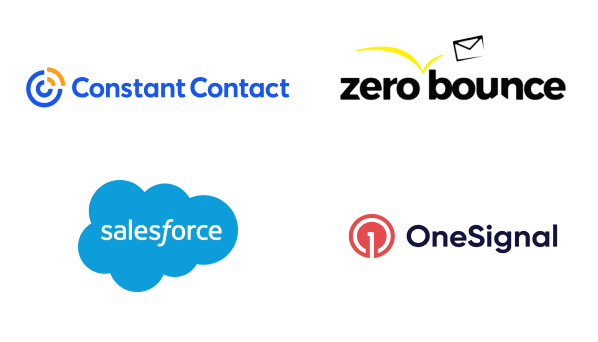 Litmus Live's Platinum sponsors - Constant Contact, ZeroBounce, Salesforce, and OneSignal