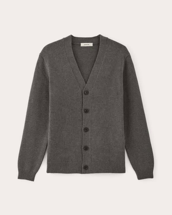 [Image] The Classic Cardigan in Everyday Cotton | Heathered Charcoal