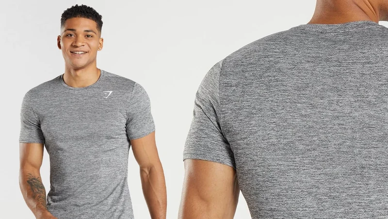 ARRIVAL MARL T-SHIRT. Grey/Charcoal.